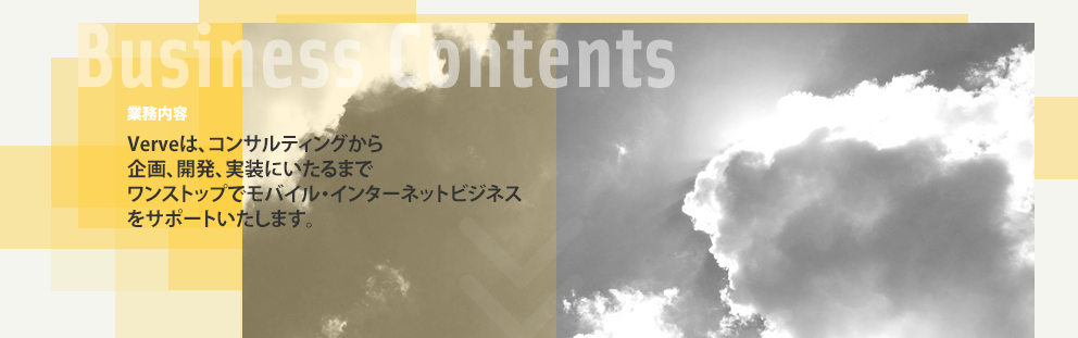 �Ɩ����e�FVerve�́A�R���T���e�B���O������A�J���A�����ɂ�����܂Ń����X�g�b�v�Ń��o�C���E�C���^�[�l�b�g�r�W�l�X���T�|�[�g�������܂��B